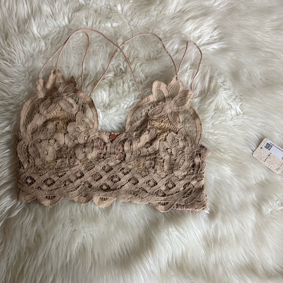 Free People Adella lace bralette Nude color Size Small New with tag - Picture 4 of 15